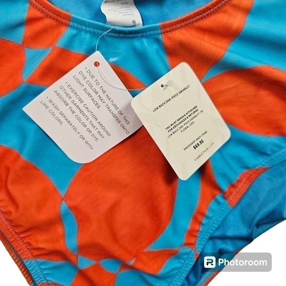 Fabletics Low Back One Piece Floral Geo Swimsuit in 3X NWT - Picture 7 of 9